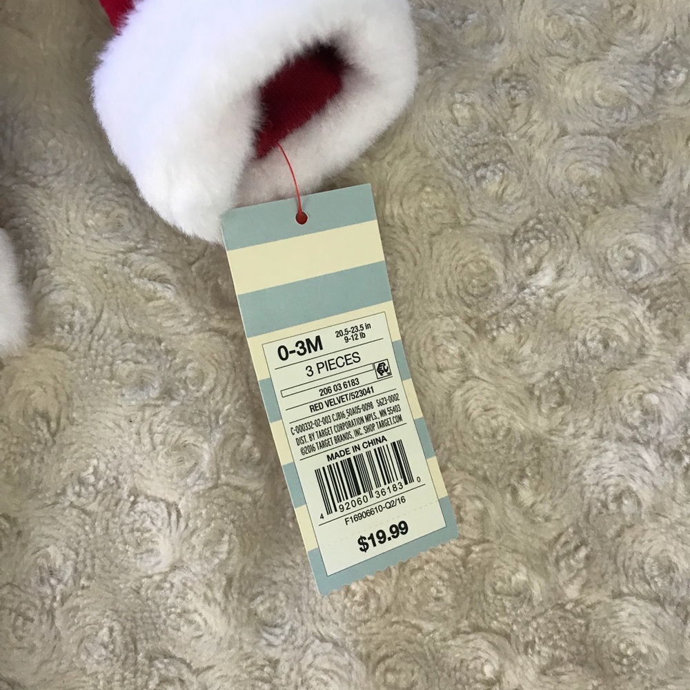 Cat & Jack Santa Clause Outfit Set Christmas Red - Picture 2 of 5